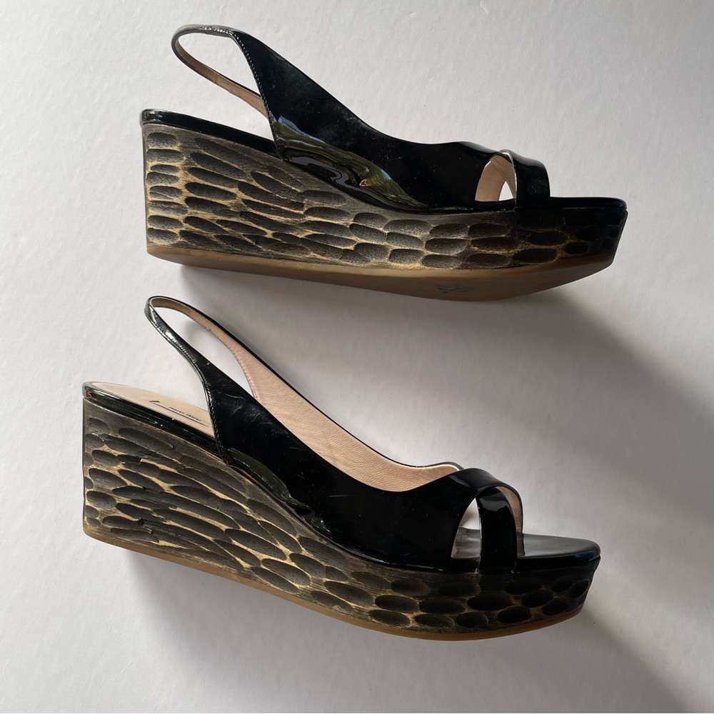 Miu Miu Wooden Platform Slingbacks